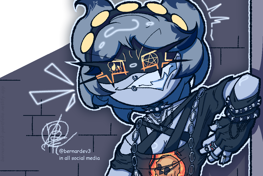 V from Murder Drones on a goth outfit. - August 13th