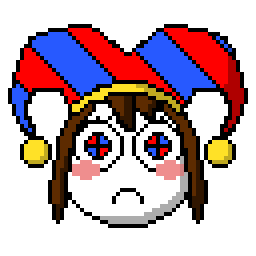 Pomni head pixel art - November 20th